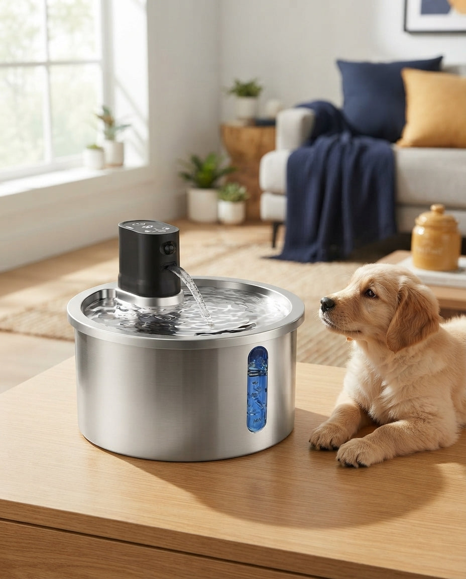 PREMIUM  Stainless Steel Heated Pet Water Fountain