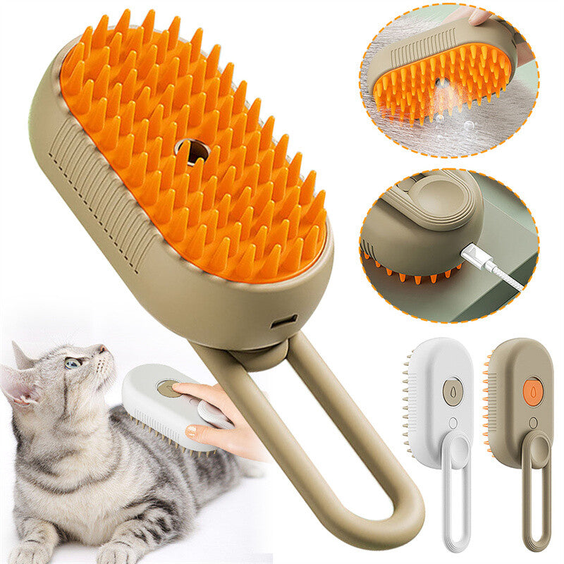 Premium Steam Brush 3-in-1 Electric Steam Pet Brush