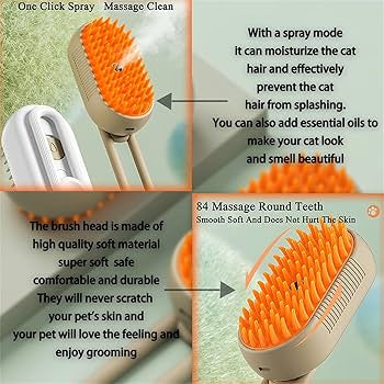 Premium Steam Brush 3-in-1 Electric Steam Pet Brush