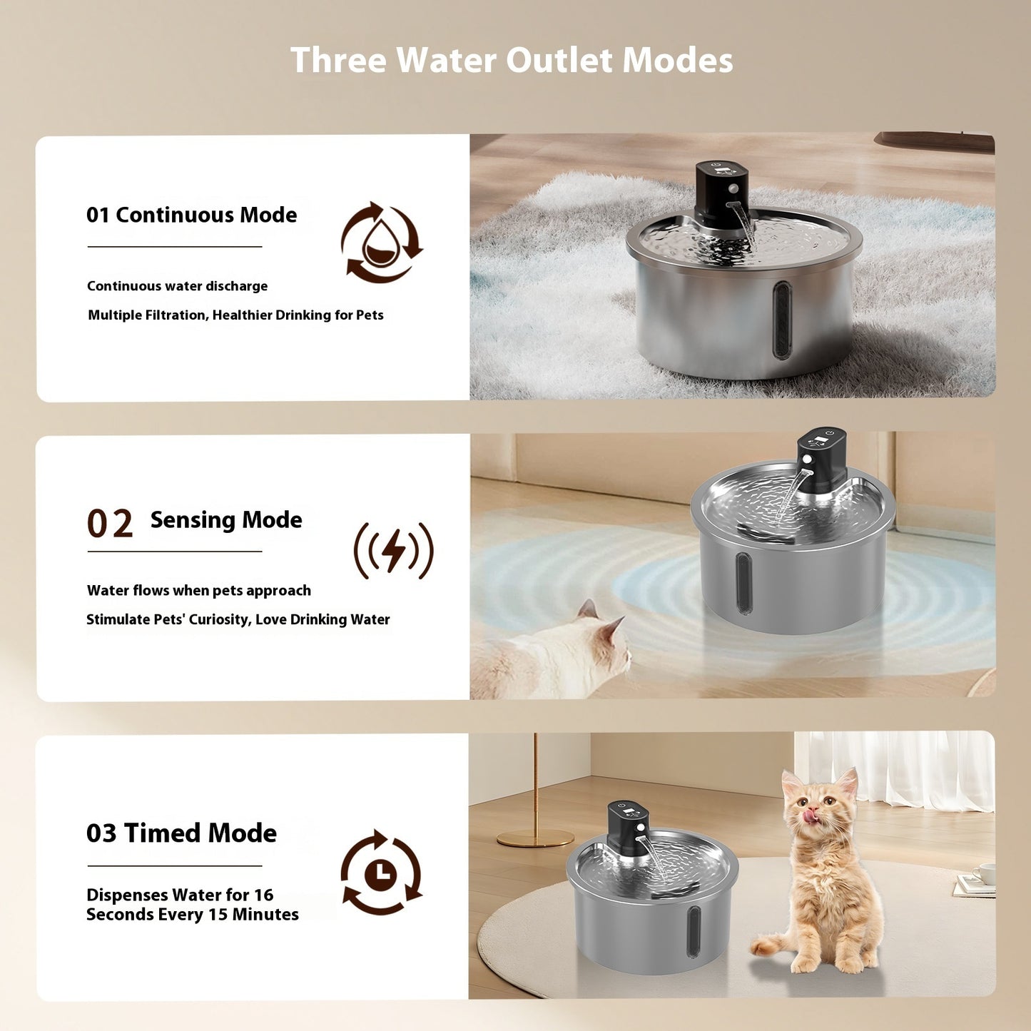 PREMIUM dog cat  Water Fountain Stainless