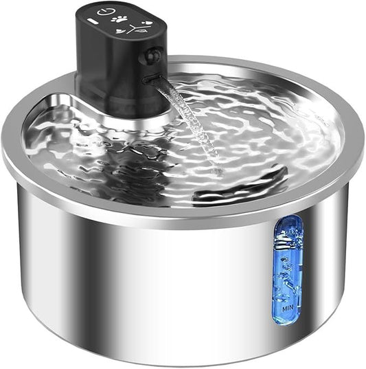 4LovePaws heated stainless steel pet water fountain for cats and dogs